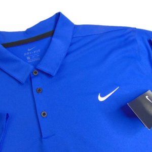NEW Nike Men's 3XL Royal Blue Golf Polo Dri Fit Stretch Short Sleeve Shirt